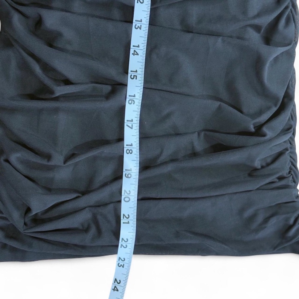 Hello Molly Black Rhinestone-Trim Strapless Ruched Mini Dress - Picture 7 of 8